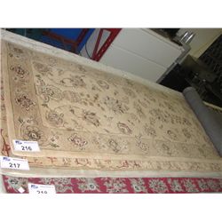 APPROX 2'X10' WOOL PILE FLORAL PATTERN AREA RUG RUNNER