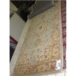 APPROX 2'X10' WOOL PILE FLORAL PATTERN AREA RUG RUNNER