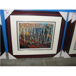 FRAMED LIMITED EDITION 383/1750 GROUP OF 7 PRINT TITLED "IN THE NORTHLAND" BY ARTIST TOM THOMPSON