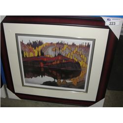 FRAMED LIMITED EDITION 902/1750 GROUP OF 7 PRINT TITLED  COLD WELL BAY  BY ARTIST LAWREN HARRIS