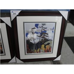 FRAMED LIMITED EDITION 607/1750 GROUP OF SEVEN PRINT TITLED "THE PINES" BY ARTIST LAWREN HARRIS