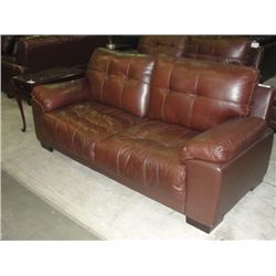 BROWN LEATHER SOFA