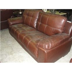 BROWN LEATHER SOFA