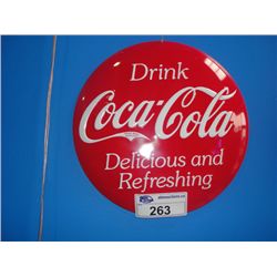 NOSTALGIC COCA COLA TIN ADVERTISEMENT BUTTON