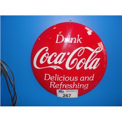 NOSTALGIC COCA COLA TIN ADVERTISEMENT BUTTON