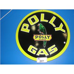 NOSTALGIC POLLY GAS TIN ADVERTISEMENT SIGN