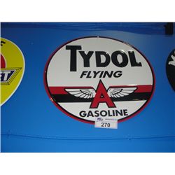 NOSTALGIC TYDOL FLYING GASOLINE TIN ADVERTISEMENT SIGN