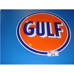 NOSTALGIC GULF TIN ADVERTISEMENT SIGN