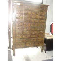 APPROX 7' TALL BY 4' WIDE 39 DRAWER HIGH CABINET