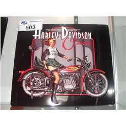 NOSTALGIC HARLEY DAVIDSON TIN ADVERTISEMENT SIGN