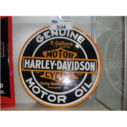 NOSTALGIC HARLEY DAVIDSON TIN ADVERTISEMENT SIGN