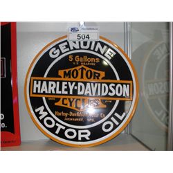 NOSTALGIC HARLEY DAVIDSON TIN ADVERTISEMENT SIGN