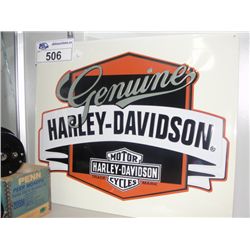 NOSTALGIC HARLEY DAVIDSON TIN ADVERTISEMENT SIGN