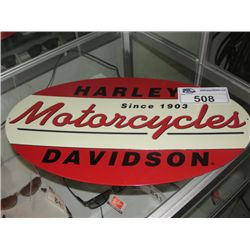 NOSTALGIC HARLEY DAVIDSON TIN ADVERTISEMENT SIGN