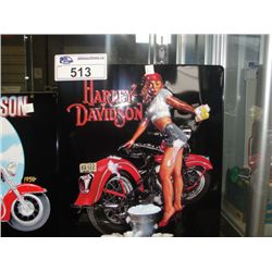 NOSTALGIC HARLEY DAVIDSON TIN ADVERTISEMENT SIGN