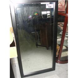 CONTEMPORARY CHOCOLATE BROWN FRAMED WALL MIRROR