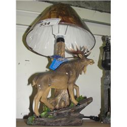 BULL MOOSE BASED TABLE LAMP