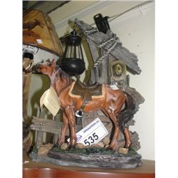 WESTERN HORSE THEMED SOLAR POWERED LAMP