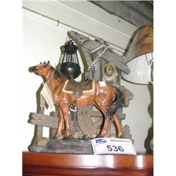 WESTERN HORSE THEMED SOLAR POWERED LAMP