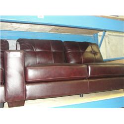 ONE PIECE OF BROWN LEATHER SECTIONAL SOFA (ONE SECTION ONLY)