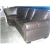 Image 1 : 2PCS OF BROWN LEATHER SECTIONAL SOFA (2 SECTIONS ONLY)