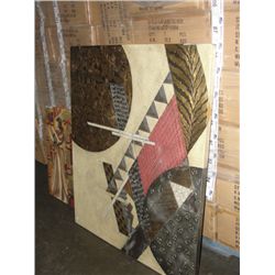 LARGE DECORATIVE PAINTED WALL PANEL - ABSTRACT