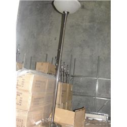 GALANT SILVER FLOOR LAMP WITH FROSTED GLASS SHADE