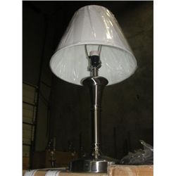 ONE GALANT SILVER TABLE LAMP WITH SHADE