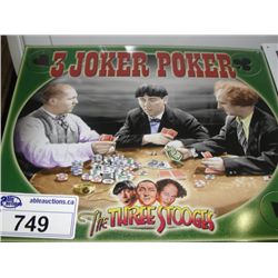 NOSTALGIC TIN ADVERTISEMENT SIGN - 3 JOKER POKER