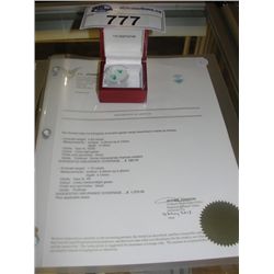 TWO FACETED STEP CUT EMERALDS. INCLUDES $1650 APPRAISAL AND CERTIFICATES