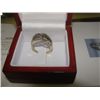 Image 2 : 10K GOLD WHITE AND BLACK DIAMOND RING SET WITH 41 DIAMONDS. INCLUDES $1100 APPRAISAL