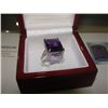 Image 1 : HUGE 16.16CARAT EMERALD CUT AMETHYST RING. VS CLARITY. INCLUDES $900 APPRAISAL