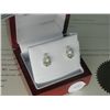 Image 2 : LEMON TOPAZ AND DIAMOND STUD EARRINGS. BRAND NEW IN SILVER. INLCUDES $350 APPRAISAL