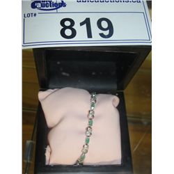 EMERALD AND DIAMOND LADIES TENNIS BRACELET - BRAND NEW