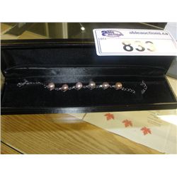 PINK FRESHWATER PEARL AND CRYSTAL BRACELET