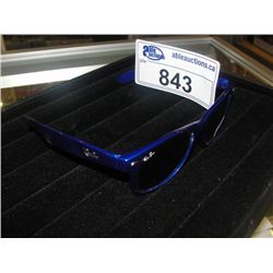 PAIR OF DESIGNER SUNGLASSES -  BLUE FRAMES - IMMITATION RAYBANS