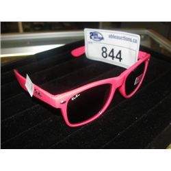 PAIR OF DESIGNER SUNGLASSES -  PINK FRAMES - IMMITATION RAYBANS