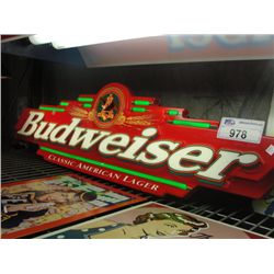 BUDWEISER CLASSIC AMERICAN LAGER LIGHTED ADVERTISEMENT SIGN