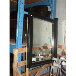 CHOCOLATE BROWN WOOD FRAMED MIRROR