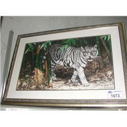 FRAMED JANE HENDERSON "WHITE TIGER" PRINT