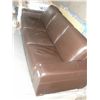 Image 1 : BROWN LEATHER SOFA