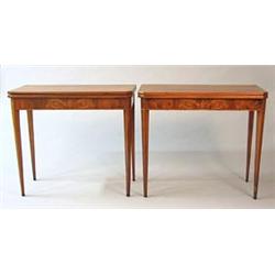 Cardtables, a pair of...