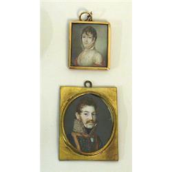 Miniature-paintings, 2 pieces...