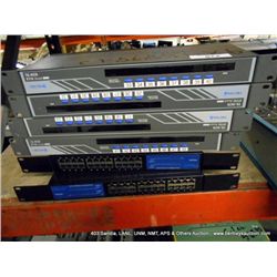 TRENDENT KVM SWITCHES (4), HAWKING ETHERNET SWITCH (6X THE MONEY) (print sequence:) 56891