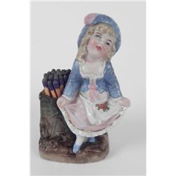 German Porcelain Match Holder Little Girl 1860-