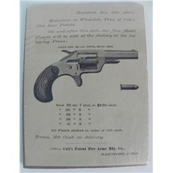 138 Year Old Colt Pistol Ad Excellent Condition