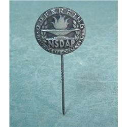 RARE NSDAP GAU HESSEN OPFERRING STICKPIN-MAKER MKD ORIG