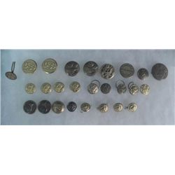 BRASS BUTTON LOT-MOSTLY WWII US MILITARY