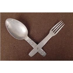 NAZI COMBAT FIELD EATING UTENSILS-SPOON & FORK SET