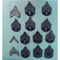 COLLECTION OF 14 U.S. ARMY CHEVRON PATCHES